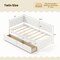 Pine Wood Twin Daybed with Storage Drawers and Platform Design